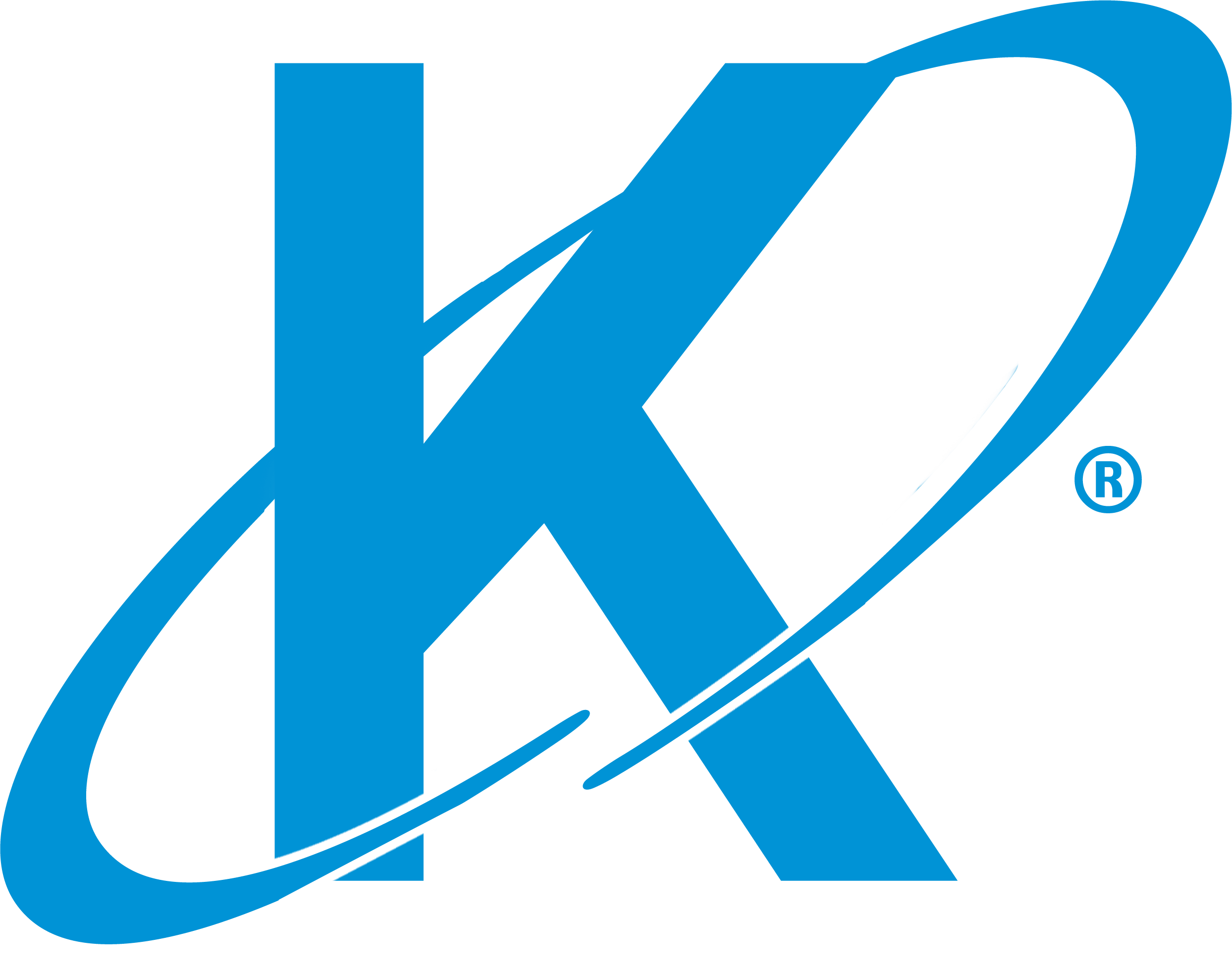 Micron blue M encircled with slanted blue line 